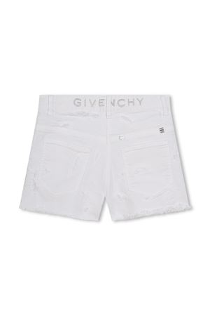 shorts in cotone bianco GIVENCHY KIDS | H3006410P